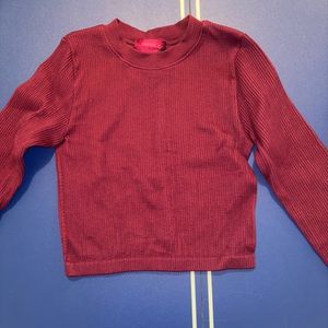 Fuschia Pantone Collaboration Seamless Long Sleeve Cropped Shirt